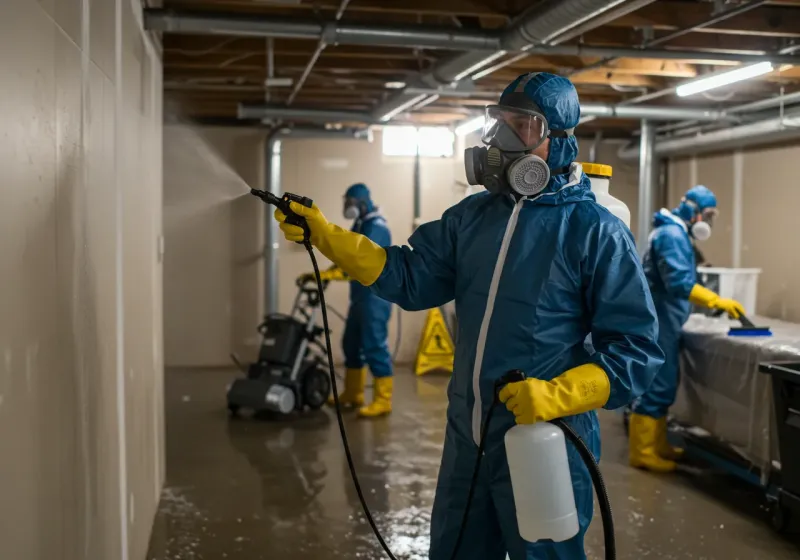 Basement Sanitization and Antimicrobial Treatment process in Whitestown, IN